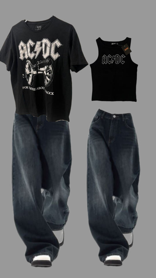 "Amped in Ink" Graphic Duo Set